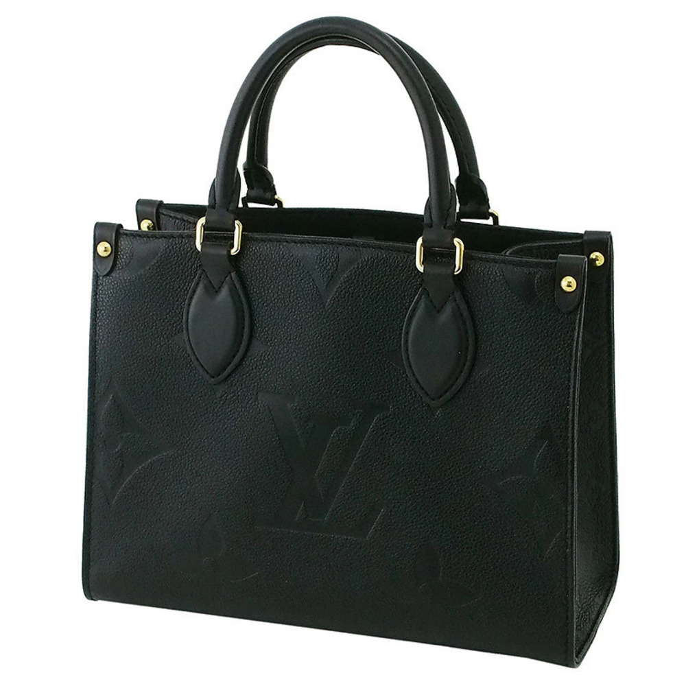 Louis Vuitton OnTheGo Empreinte Monogram Top Handle Bag Leather Black